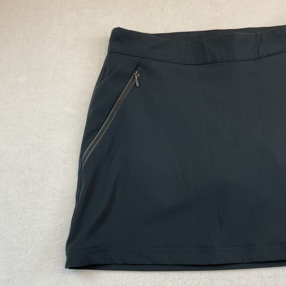 Columbia Skort Womens M Black Pull On Zipper Front Pockets A-Line Golf Tennis - Picture 2 of 12